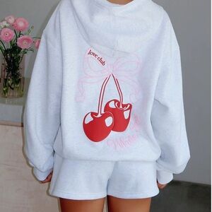 White Fox Fell So Hard Zip Front Hoodie NWT Size L/XL